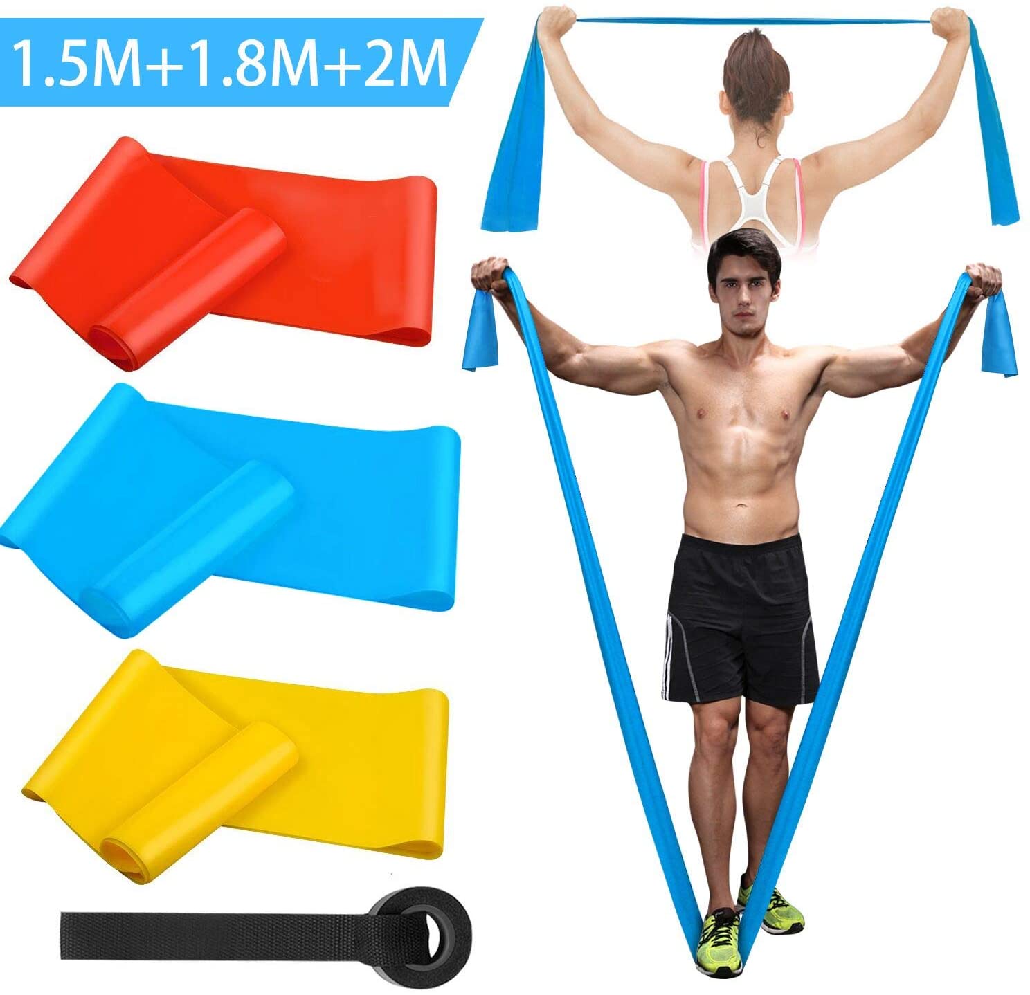 Crossfit Accessories - Elastyczne taśmy fitness 3 szt. Taśmy